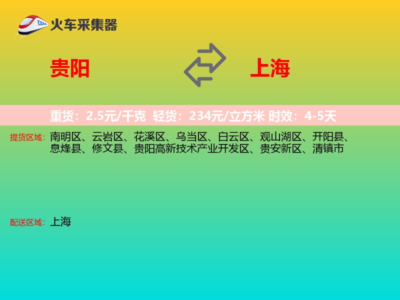 贵阳到上海长途搬家