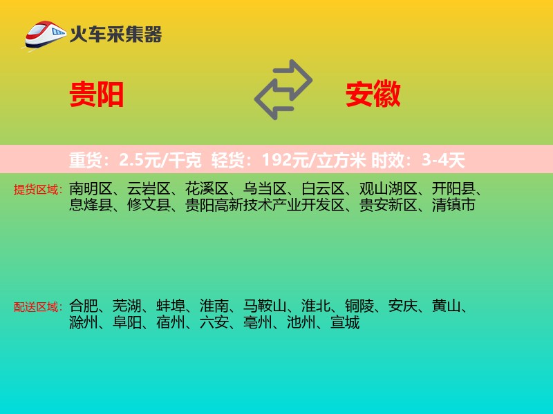 贵阳到安徽长途搬家