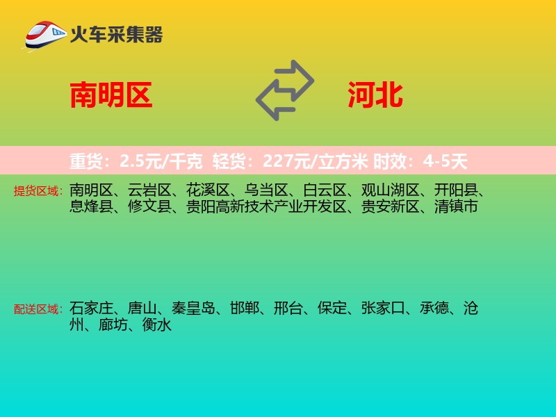 南明区到河北长途搬家