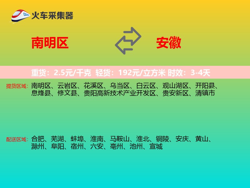 南明区到安徽长途搬家