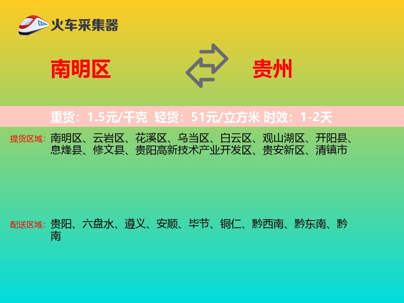 南明区到贵州长途搬家