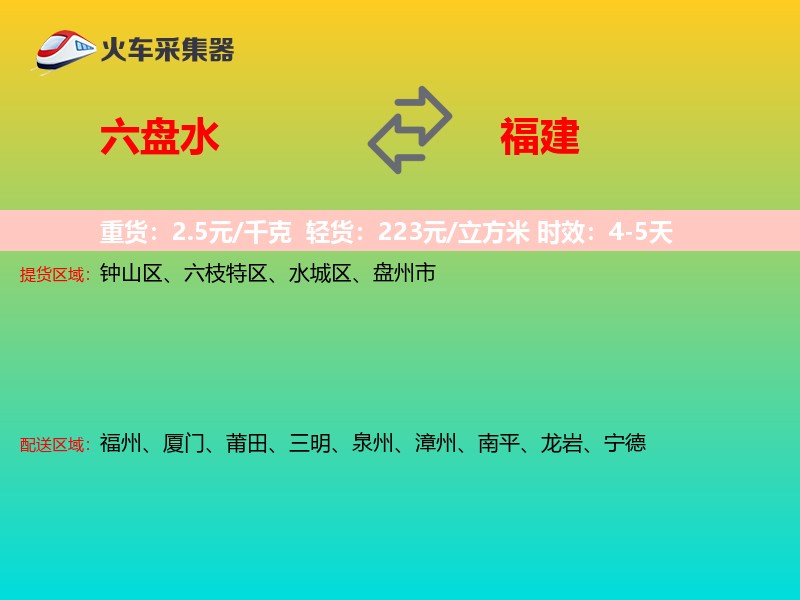 六盘水到福建长途搬家