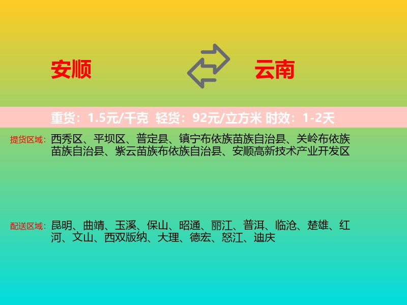 安顺到云南长途搬家