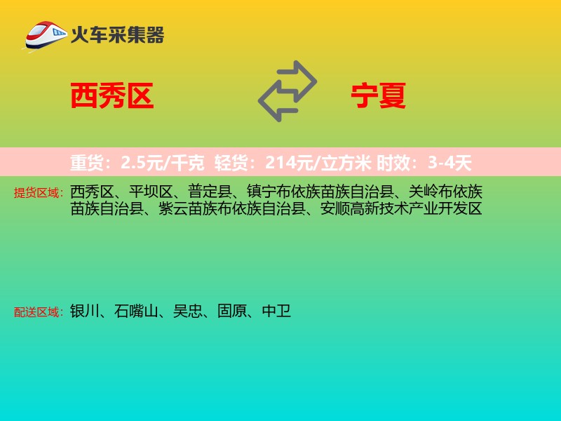 西秀区到宁夏长途搬家