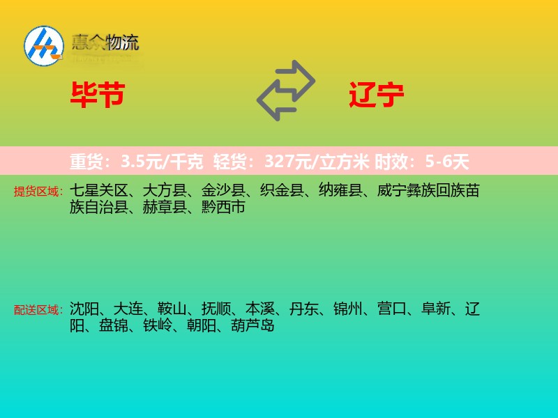 毕节到辽宁长途搬家