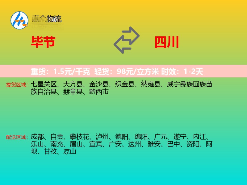 毕节到四川长途搬家