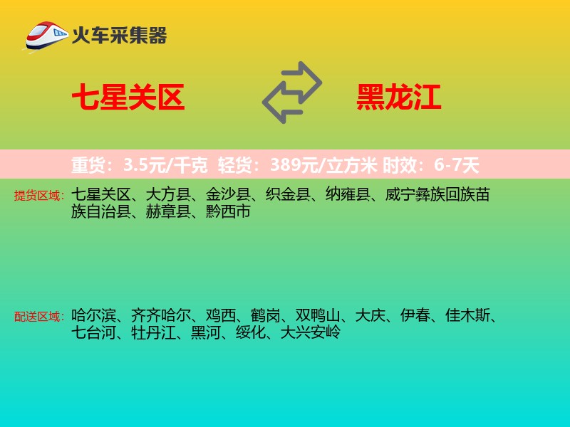 七星关区到黑龙江物流专线