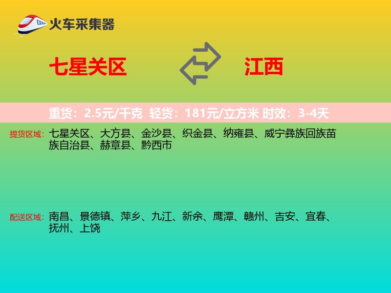 七星关区到江西物流专线
