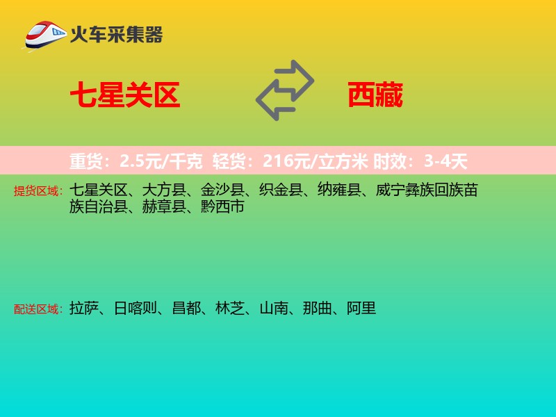 七星关区到西藏物流专线