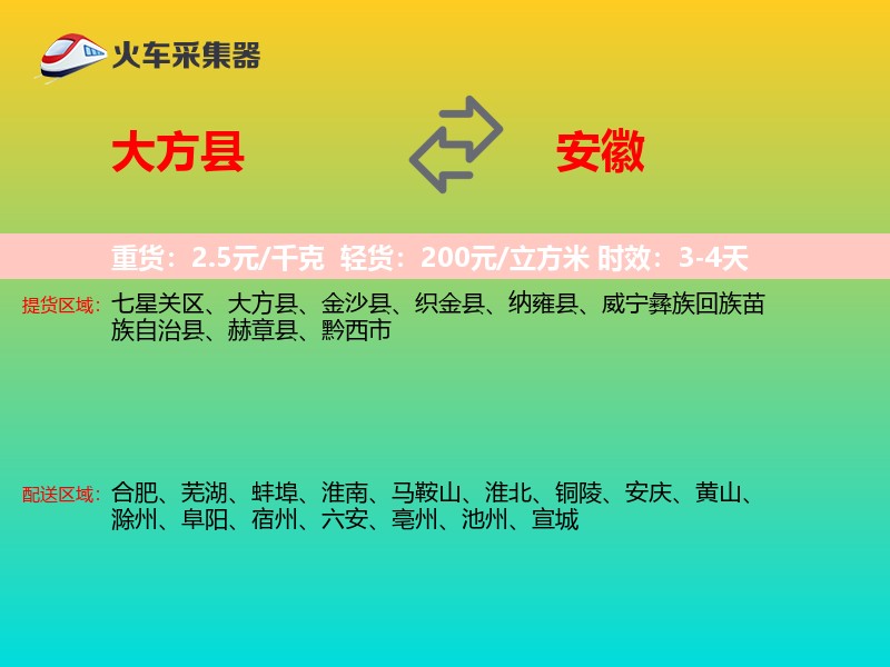 大方县到安徽长途搬家