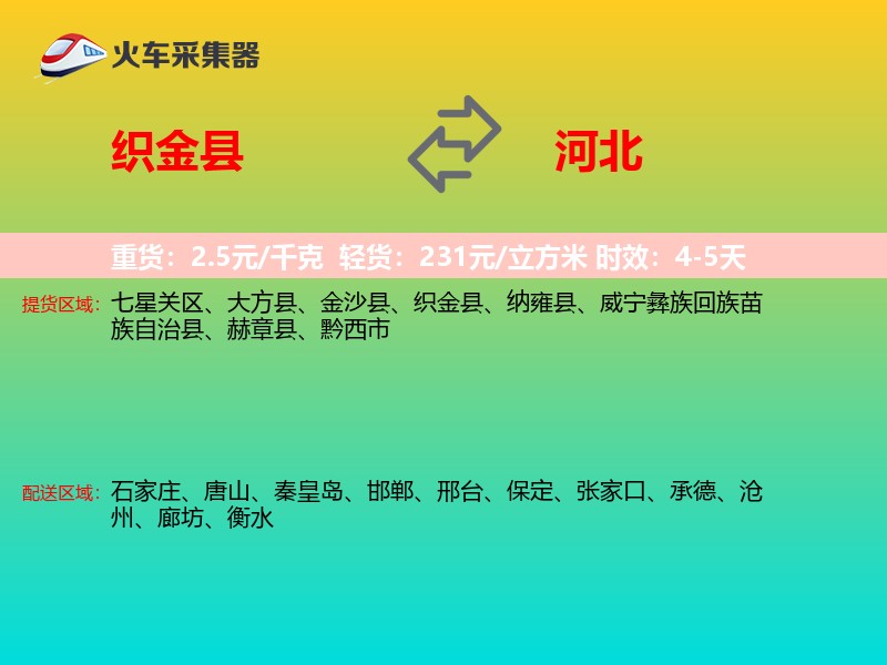 织金县到河北长途搬家