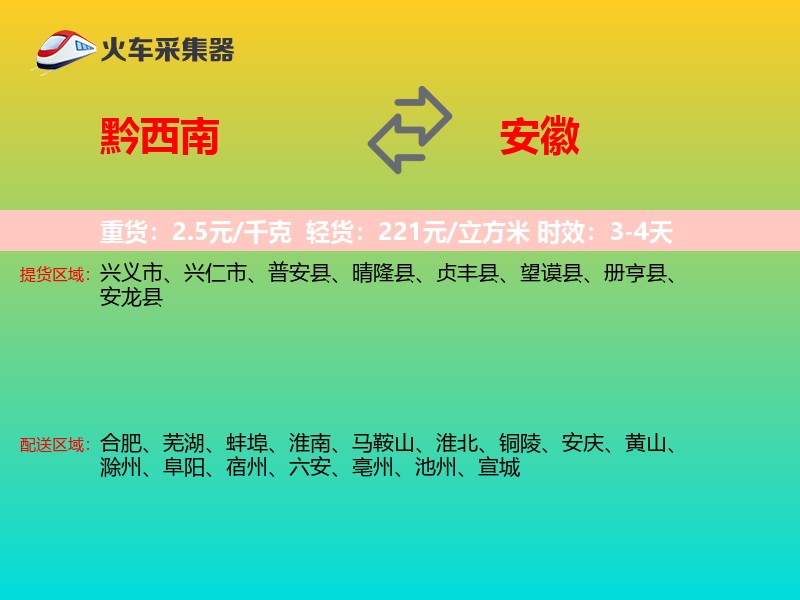 黔西南到安徽轿车托运