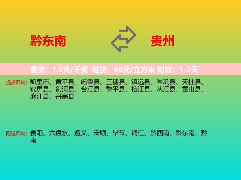 黔东南到贵州长途搬家