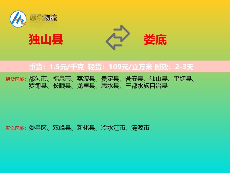 独山县到娄底物流专线