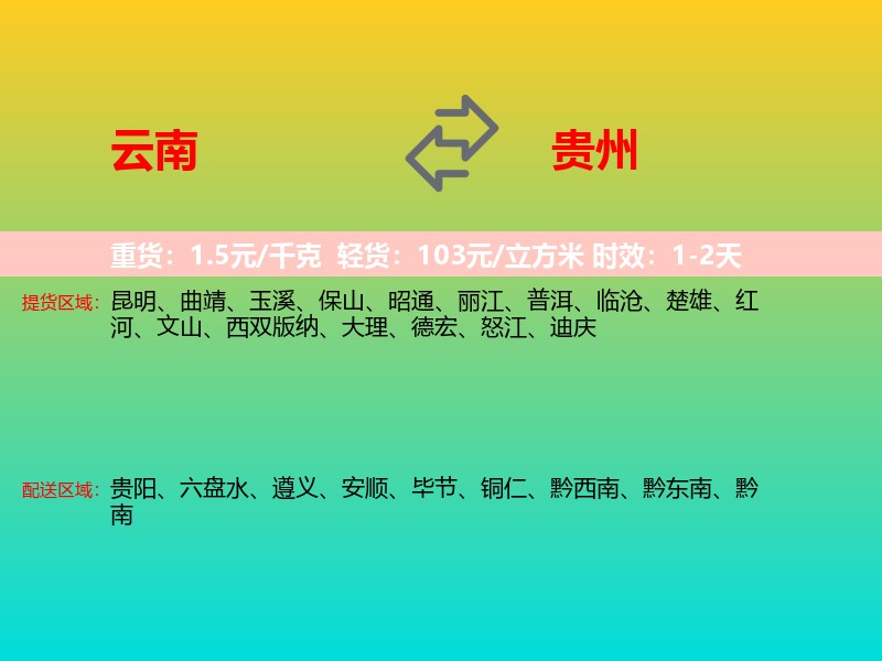 云南到贵州长途搬家