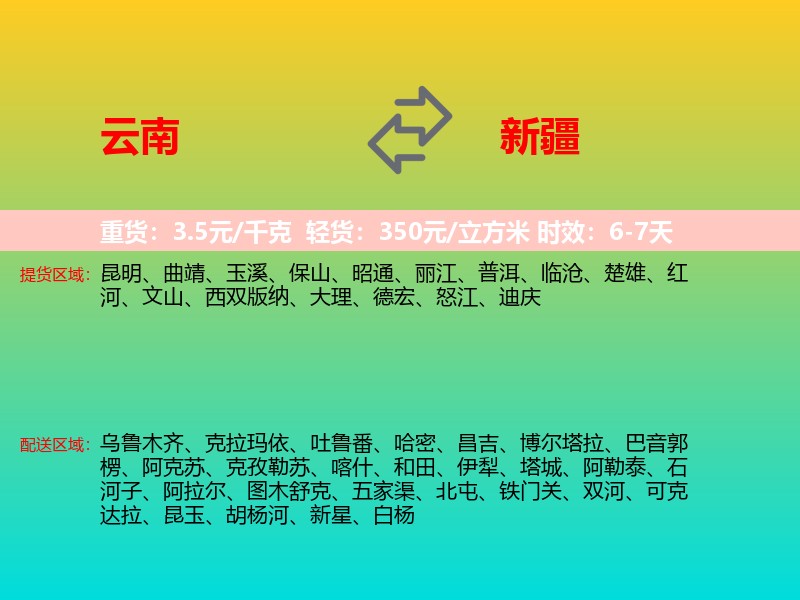 云南到新疆长途搬家