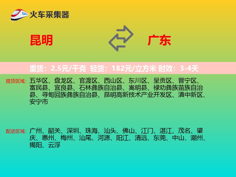昆明到广东长途搬家