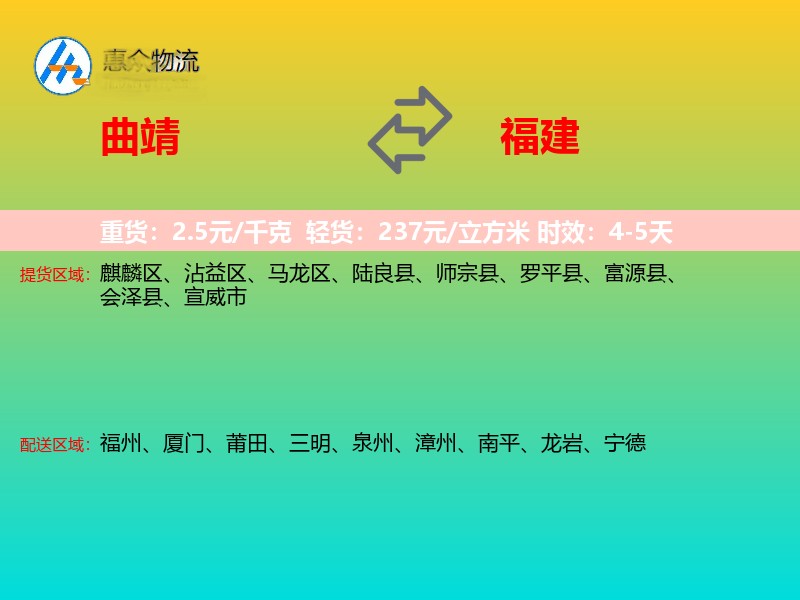 曲靖到福建长途搬家