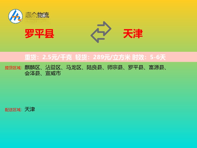 罗平县到天津长途搬家
