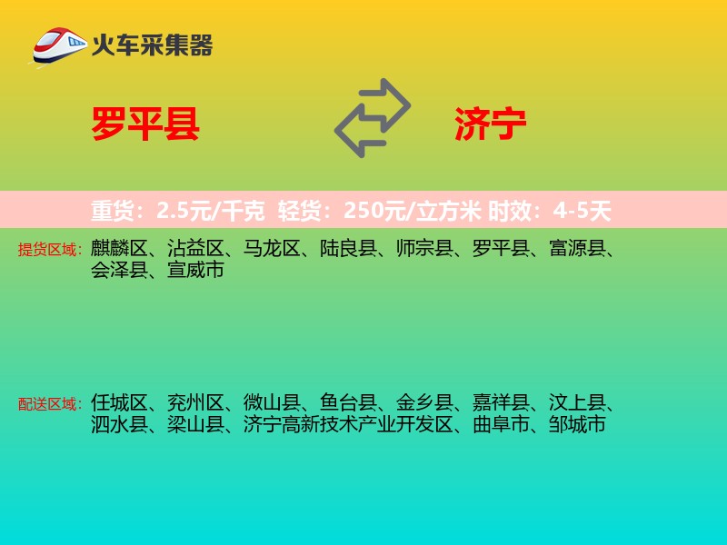 罗平县到济宁物流专线