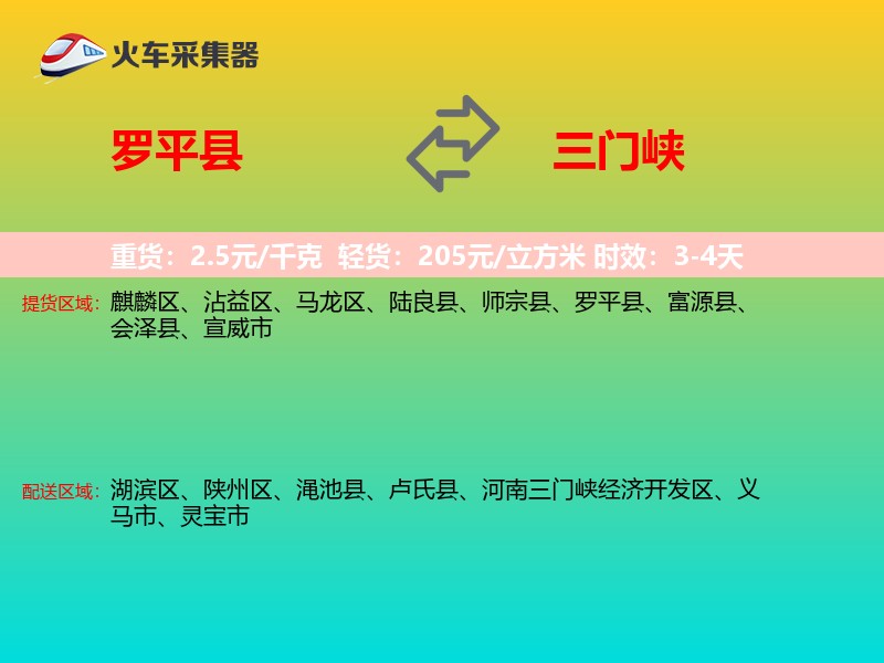 罗平县到三门峡物流专线