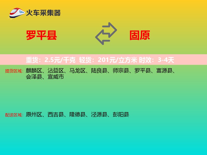 罗平县到固原物流专线