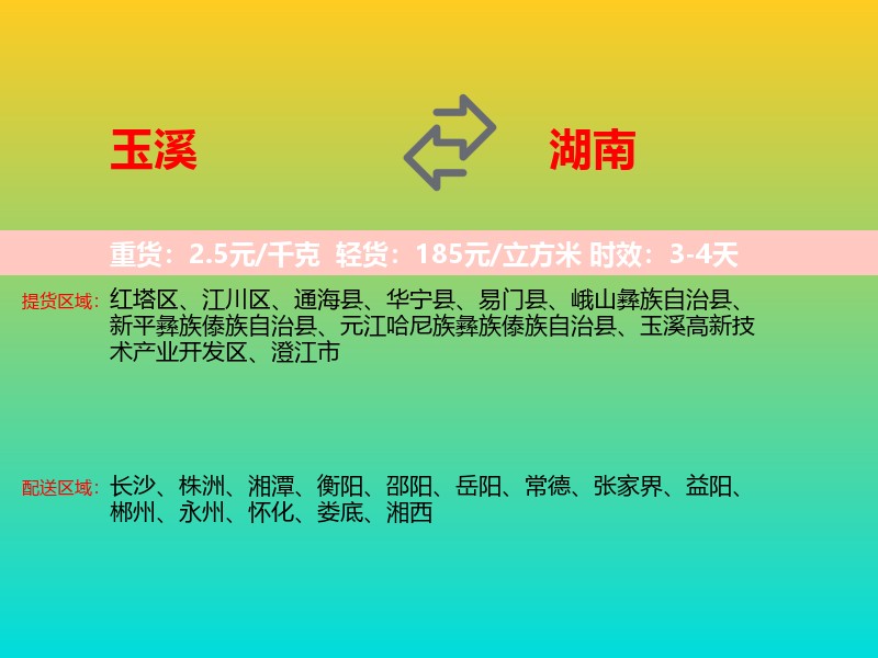 玉溪到湖南长途搬家