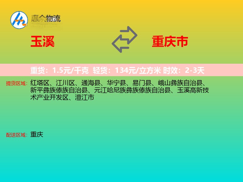 玉溪到重庆市长途搬家