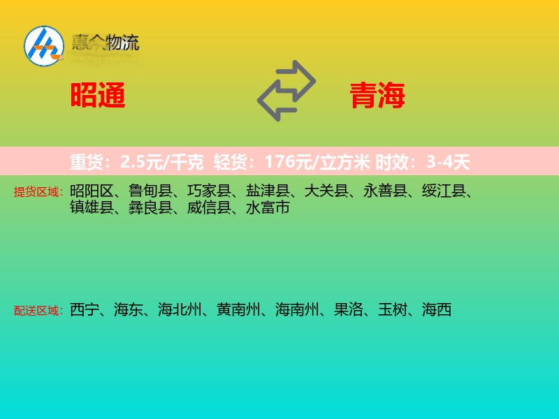 昭通到青海长途搬家