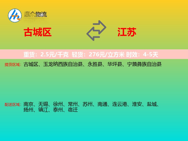 古城区到江苏长途搬家