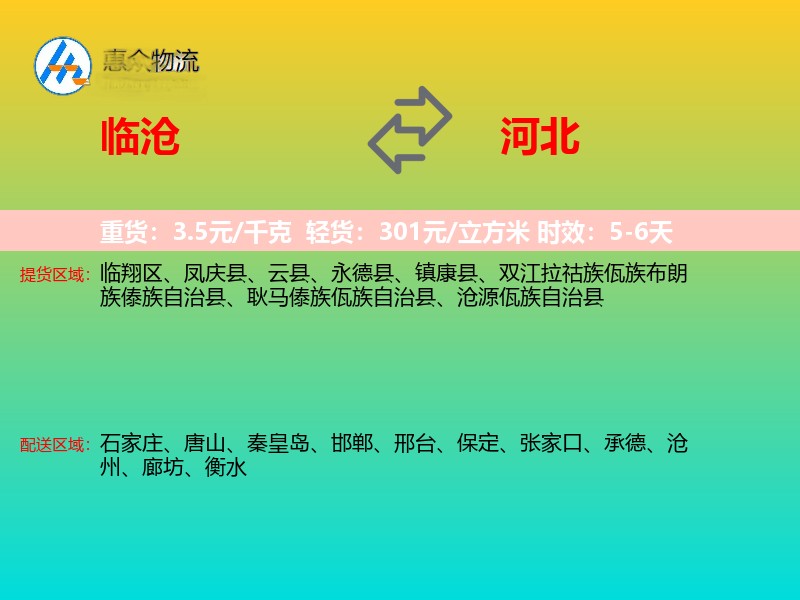 临沧到河北长途搬家