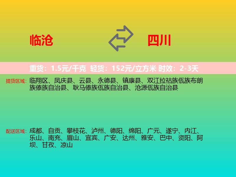 临沧到四川长途搬家