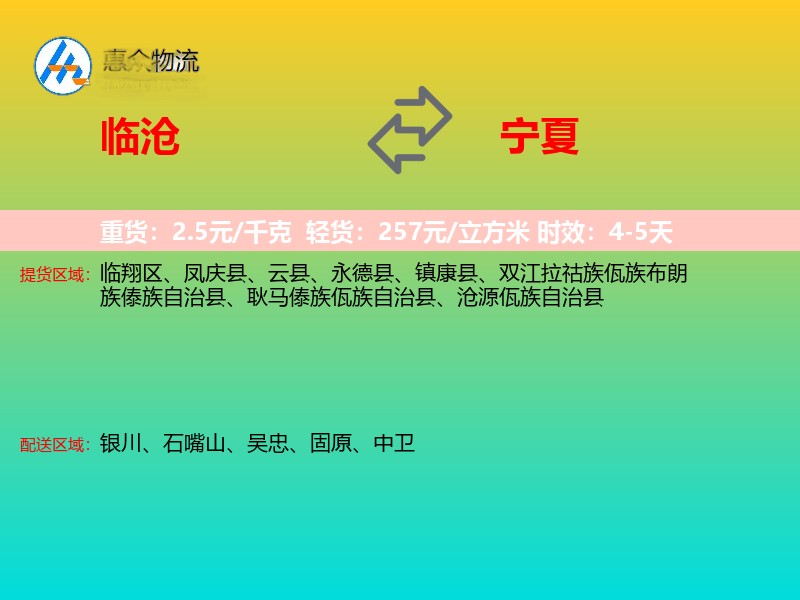 临沧到宁夏长途搬家