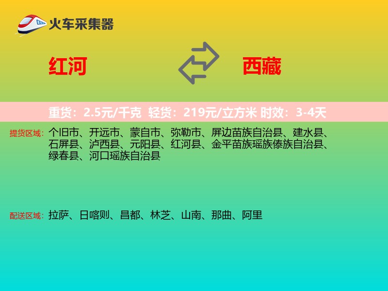 红河到西藏长途搬家
