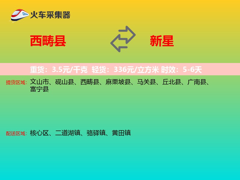 西畴县到新星物流专线