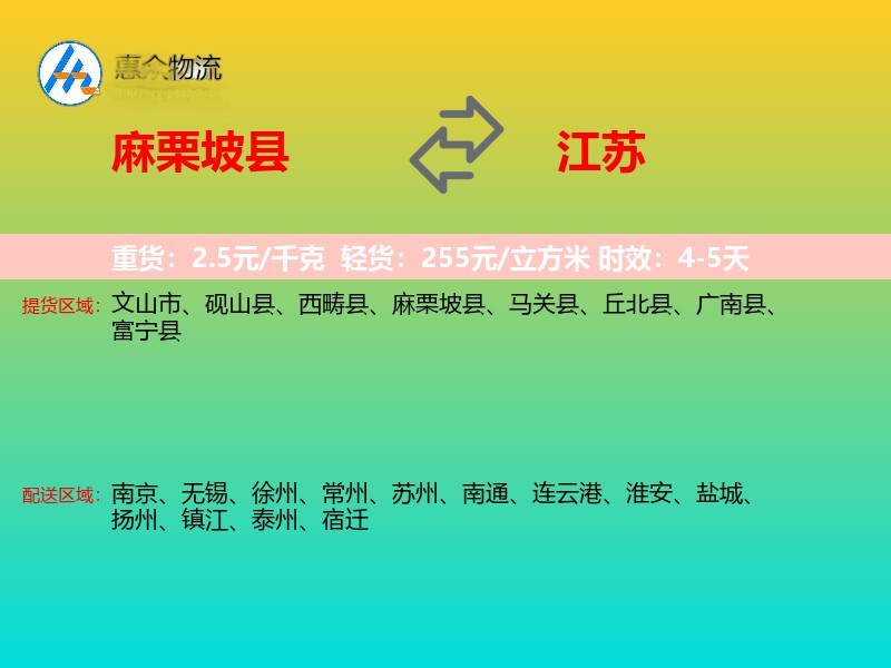 麻栗坡县到江苏物流专线