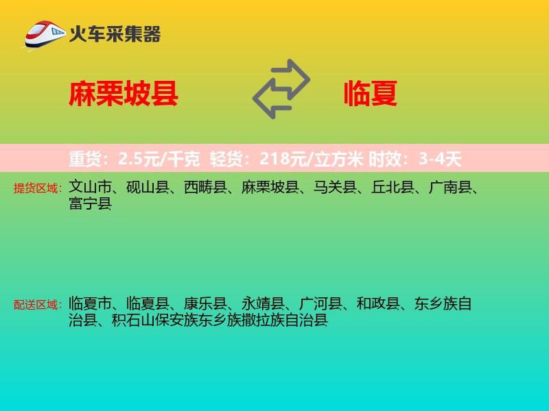麻栗坡县到临夏物流专线