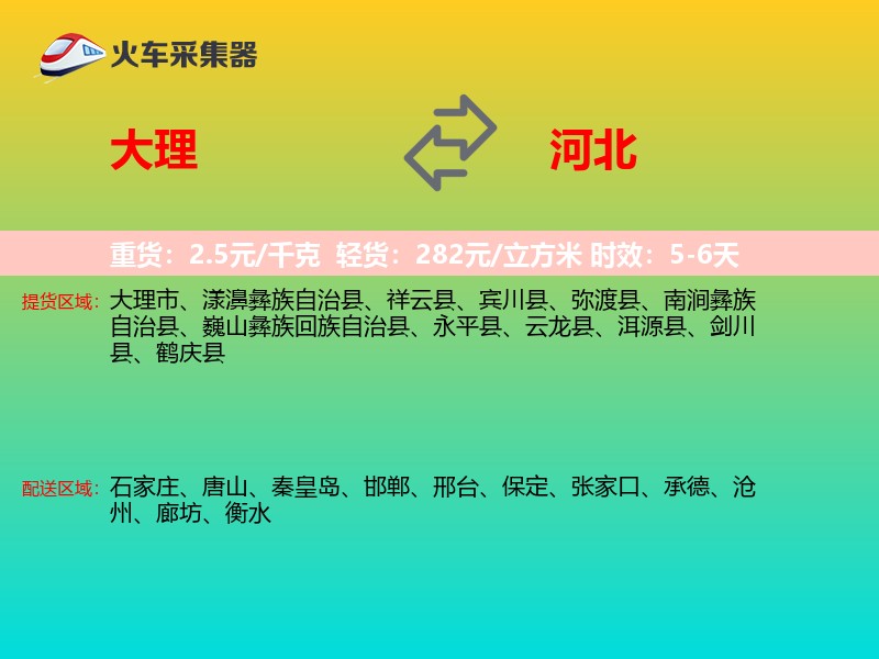 大理到河北长途搬家