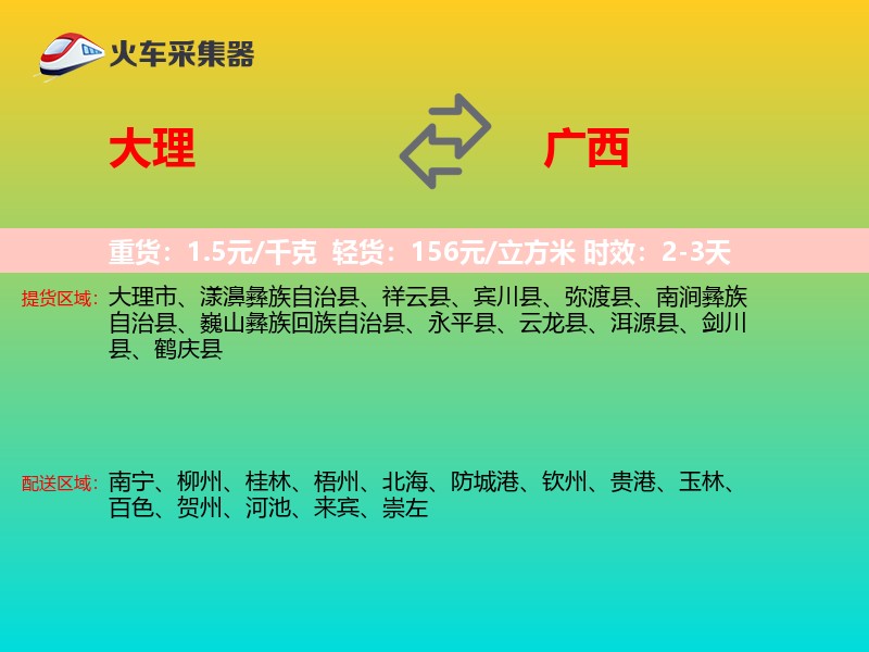 大理到广西长途搬家