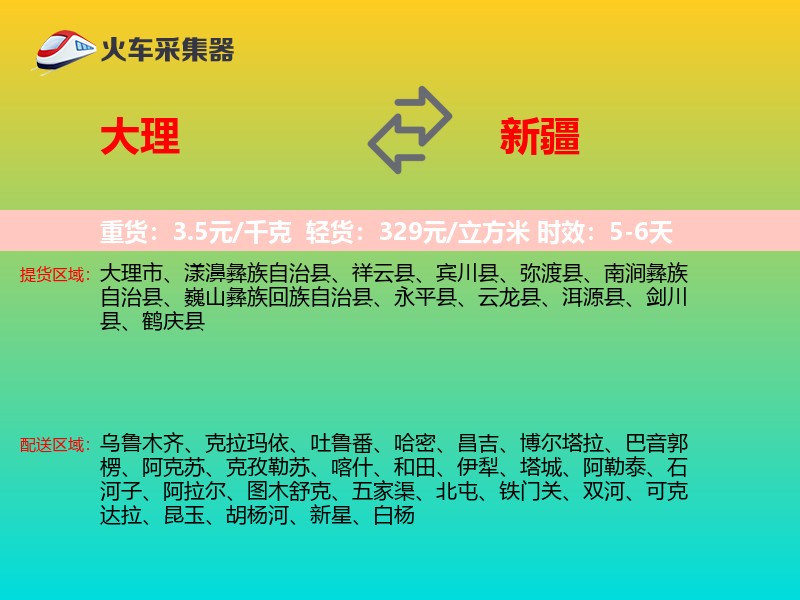 大理到新疆长途搬家