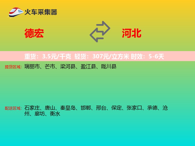 德宏到河北轿车托运