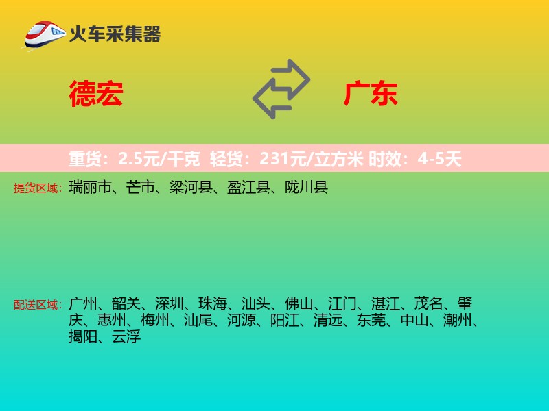 德宏到广东长途搬家