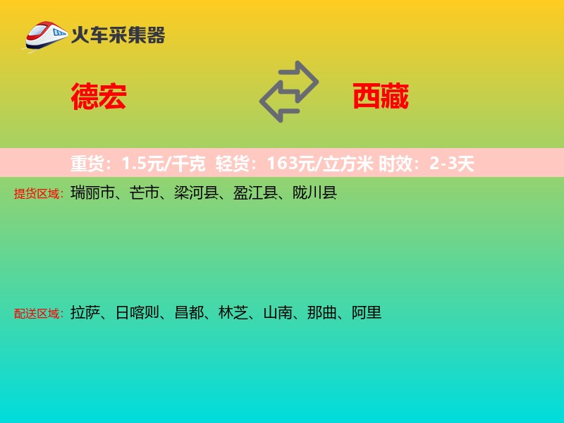 德宏到西藏长途搬家