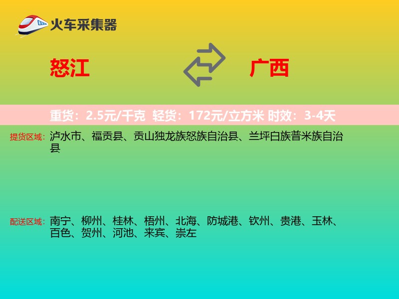 怒江到广西长途搬家