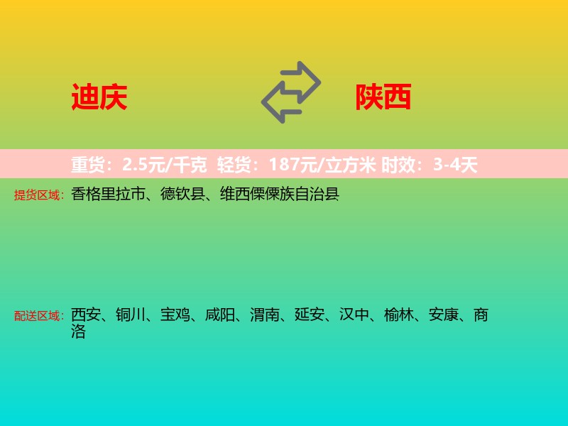 迪庆到陕西长途搬家