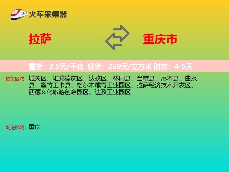 拉萨到重庆市轿车托运