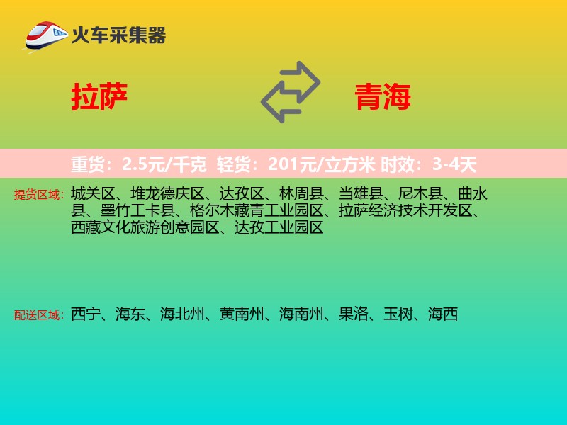 拉萨到青海物流专线