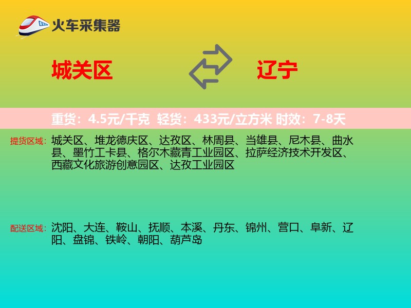 城关区到辽宁长途搬家