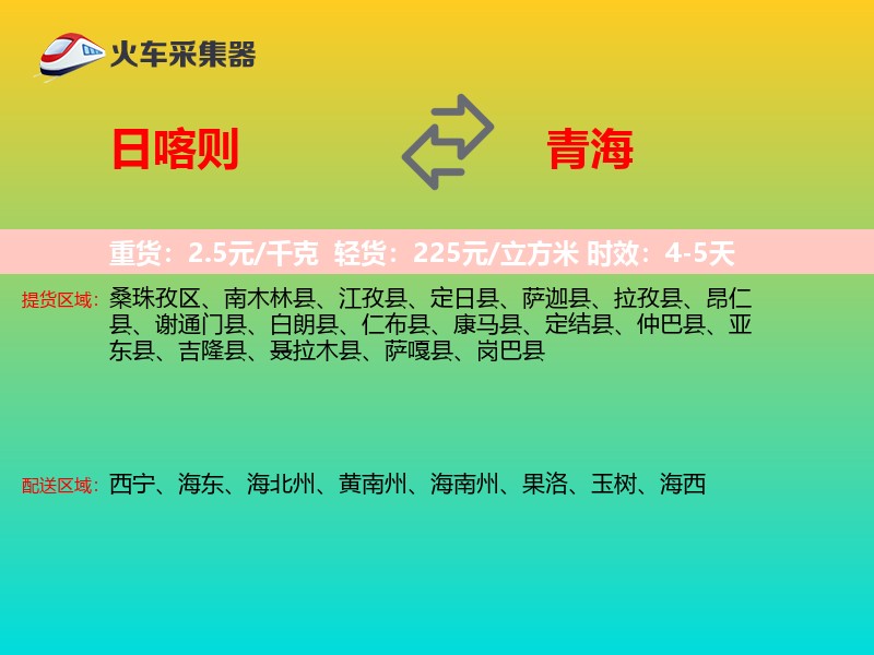 日喀则到青海物流专线
