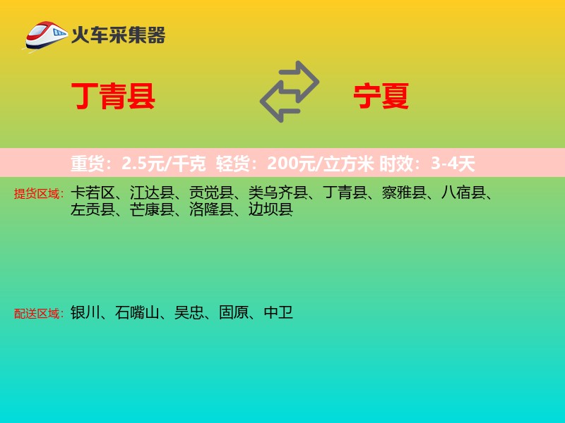 丁青县到宁夏长途搬家
